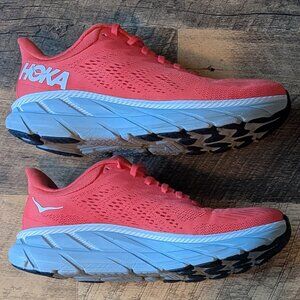 Hoka Clifton 7 Running Shoes Hot Coral Red Orange